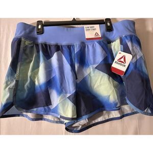 New Women's Reebok Evolution Slim Shorts‎ Size XXL Blue